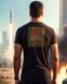 T-shirt Oil Painting Male Black L