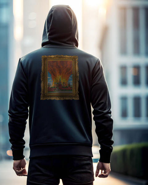 Hoodie Oil Painting Unisex Black S