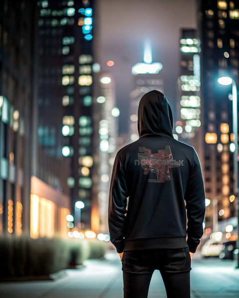 Hoodie Pokrovsk Unisex Black L