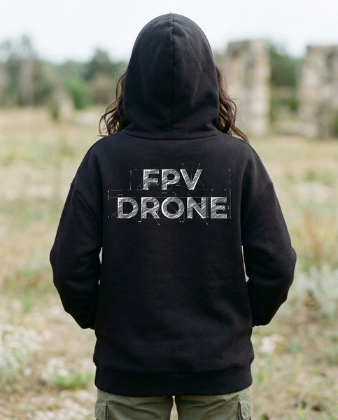 Hoodie FPV Blueprint Unisex Black M