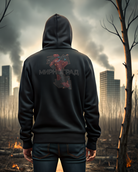 Hoodie Myrnohrad Unisex Black M