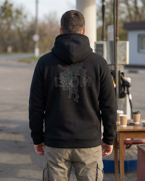 Hoodie Izium Unisex Black M